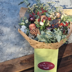 Winterwood Bouquet (Aqua Hand Tied)